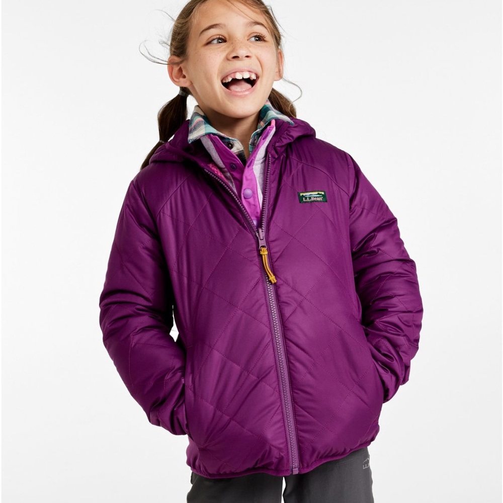 L.L. Bean Kids Purple Puffer Jacket